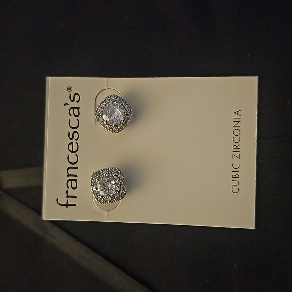 Sparkly diamond stud earrings